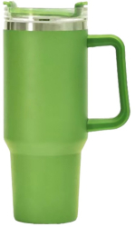 Cana Termos din Plastic Cyrax pentru Bauturi Calde si Reci cu Maner 9.9x9.9x27 cm Verde 
