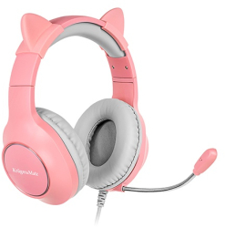 Casti Kruger&matz Kids Gamer Roz Magnet 50mm 