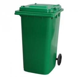 Pubela Pentru Gunoi KlaussTech Capacitate 240l 2 Roti Maner De Transport Ergonomica Compacta Verde 