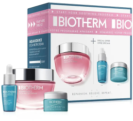 Set complet pentru hidratare intensa si reparare cutanata Biotherm Aquasource Cica Nutri Crema Estuche 3 buc 