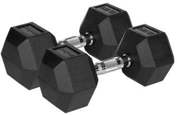 Set Gantere Hex Fonta 2x12.5kg Rebel Actiune Musculara 