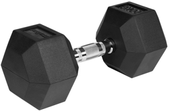 Dumbbell Hex Fonta Cauciucata 20kg Rebel Active Gantere Fitness 