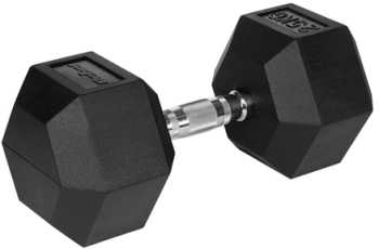 Gantere Fonta Cauciuc 25kg Rebel Active - Hex Dumbbell 