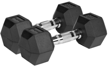 Gantere Hex Fonta Cauciucata 2x6kg Fitness Power Vital 