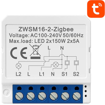 Modul inteligent de comutare Zigbee Avatto Zwsm16-w2 Tuya. 