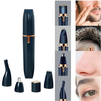 Aparat de Ras si Tuns Butoarka Trimmer multifunctional 4 in 1 pentru Urechi Barba Par Nas Sprancene si Corp Fara Fir Acumulator 