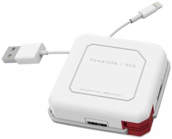 Hub Mini USB Cu 4 Porturi 4 X USB 2.0 Alb/rosu Allocacoc