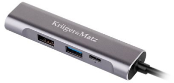 Hub USB 4 Porturi HDMI USB Kruger&Matz Argintiu 
