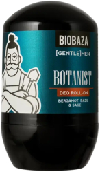 Deodorant roll-on pe baza de bicarbonat de sodiu cu ulei de bergamota & busuioc si extract de salvie Botanist BIOBAZA GENTLEMEN 50 ml 