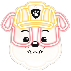 Tablou cu patrulater suspendat neon LED profesionist Paw Patrol. 