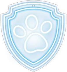 Tablou neon cu imaginea personajelor din desenele Paw Patrol.