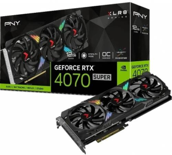 Placa video PNY GeForce RTX 4070 SUPER XLR8 Gaming Verto Epic-X RGB OC 12GB GDDR6X 192-bit DLSS 3.0 