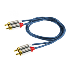 Cablu Audio 2 Mufe Metalice Rca - 2 Mufe Metalice Rca 1 M 