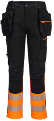 PORTWEST - Pantaloni cu buzunare detasabile DX4 inalta vizibilitate galben/negru mas. 48 DX457YBR-48 