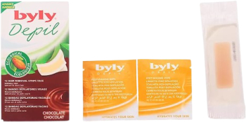Set Benzi depilatoare pentru ten cu extract de ciocolata byly DEPIL 12 buc 