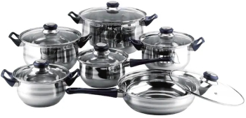 Set Oale Inox 12 Piese Potrivit Pentru Toate Sursele De Caldura Inclusiv Inductie Floria Zln-4038 