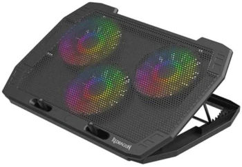 Stand/Cooler notebook Redragon Ingrid GCP511 RGB, 17 inch, 3 ventilatoare de 120mm, buton pentru iluminare RGB si ventilatoare, 2x USB
