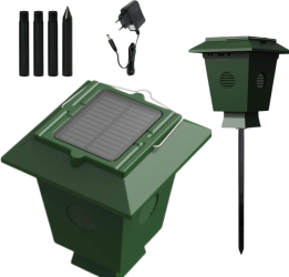 Dispozitiv Anti-Pasari Solar BIRAI® pentru Exterior &ndash Alunga Eficient Pasarile cu Ultrasunete prin 4 Difuzoare Puternice Alimenta 