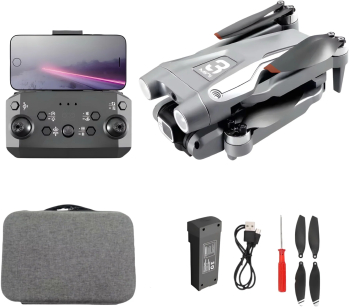 Drona cu camera duala Ultra-Clear HD HexaCraft Model ShadowHex Gri 