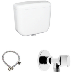 Rezervor WC Concept 1 9 l monobloc Alb cu robinet coltar 1/2 x 1/2 si racord alimentare apa 1/2 x 3/8 