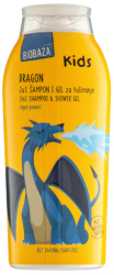 Sampon & gel de dus natural pentru copii cu aloe vera si extract de ceai verde Dragon Biobaza 250 ml 