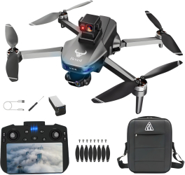 HexaCraft Hdark Ripple &ndash Drona cu gimbal 3 axe camera 4K ecran 6.5 inch GPS dual senzori 360 retur automat 25min zbor mod Headl 