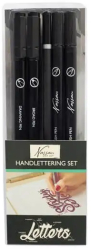 Set 4 markere si creion Nassau Finer Art Handlettering 