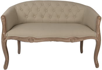 Bancuta lemn maro textil bej 104x55x70 cm 