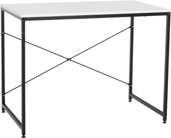 Birou DTD alb metal negru Mellora 90x60x72 cm 