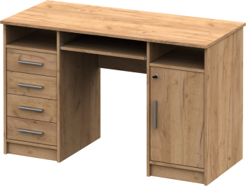 Birou DTD stejar artisan 123 5x55x75 5 cm 