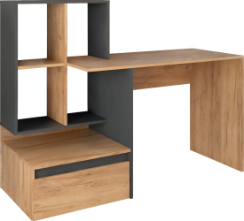 Birou DTD stejar craft auriu grafit Eross 145x51 6x111 5 cm 