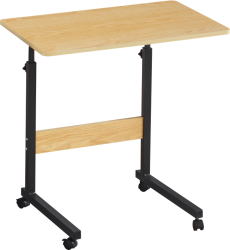 Birou inaltime reglabila cu roti stejar negru Justus 60x40x64-86 cm 
