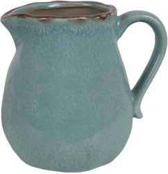 Carafa decorativa ceramica albastra 17x13x15 cm 