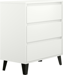 Comoda DTD alb negru Bogan 70x38 8x78 4 cm 