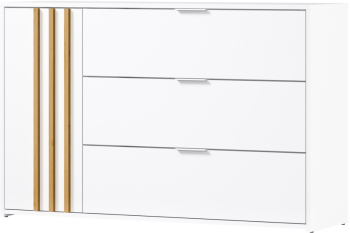 Comoda DTD alb stejar artisan Florens 125x35x79 5 cm 