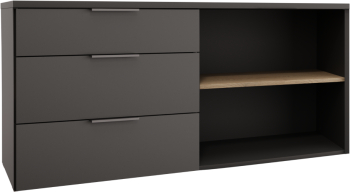 Comoda DTD antracit stejar cremona Adapo 130x40x60 3 cm 
