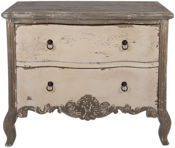 Comoda lemn bej gri vintage 95x40x82 cm 