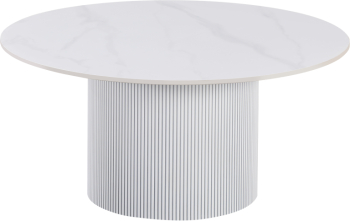 Masuta marmura alba MDF Mahir 80x38 cm 