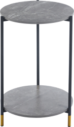 Masuta MDF metal gri negru Gajar 42x42x61 cm 