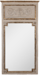 Oglinda perete lemn bej auriu vintage 80x5x158 cm 