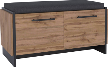 Pantofar DTD stejar wotan negru Amondi 96x45x45 cm 