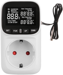 Priza inteligenta cu termostat ZEEVOS programabila cu senzor de temperatura pentru controlul pompelor de recirculare sisteme de incalzi 