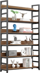 Raft pardoseala mdf metal stejar negru Janel 80x30x175 5 cm 
