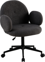 Scaun birou gri negru Turio 64 5x65x83-92 cm 