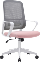Scaun birou roz gri alb Salomo 63x61x99-109 cm 