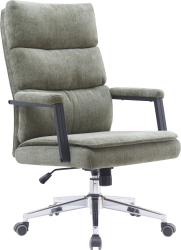 Scaun birou verde crom Zavier 65x72x104/110 cm 