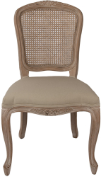 Scaun lemn maro textil bej 52x49x95 cm 