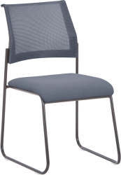Scaun stivuibil gri negru Baris 45x64x82 cm 