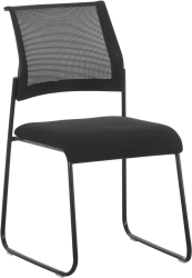 Scaun stivuibil negru Baris 45x64x82 cm 