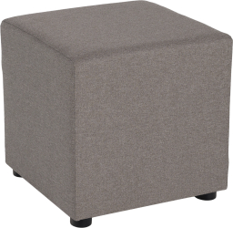 Taburet textil gri-bej Regor 40x40x39 cm 